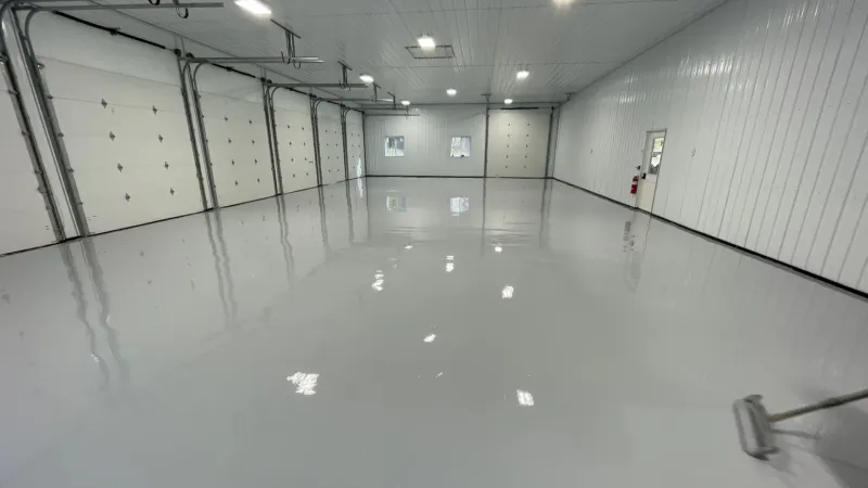 Commercial polyaspartic floor coating port huron michigan