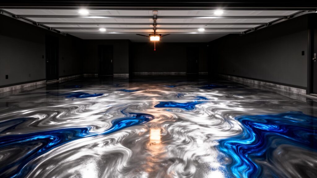commercial metallic epoxy floor coating in port huron michigan