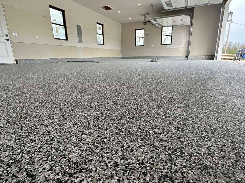 Finished commercial garage flooring in port huron